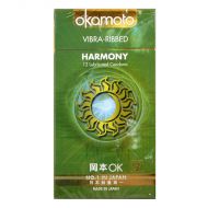 Okamoto Harmony Vibra-Ribbed Condom - 12 Lubricated Comdoms